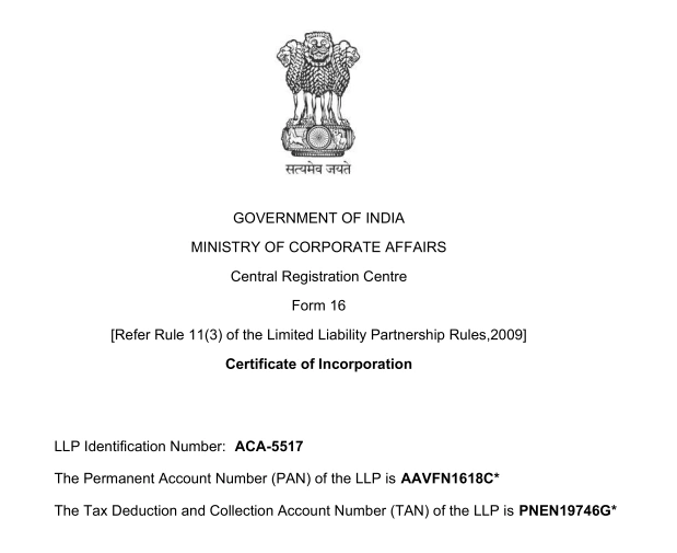 DPIIT Certificate of Recognition β Nagari Guntha LLP